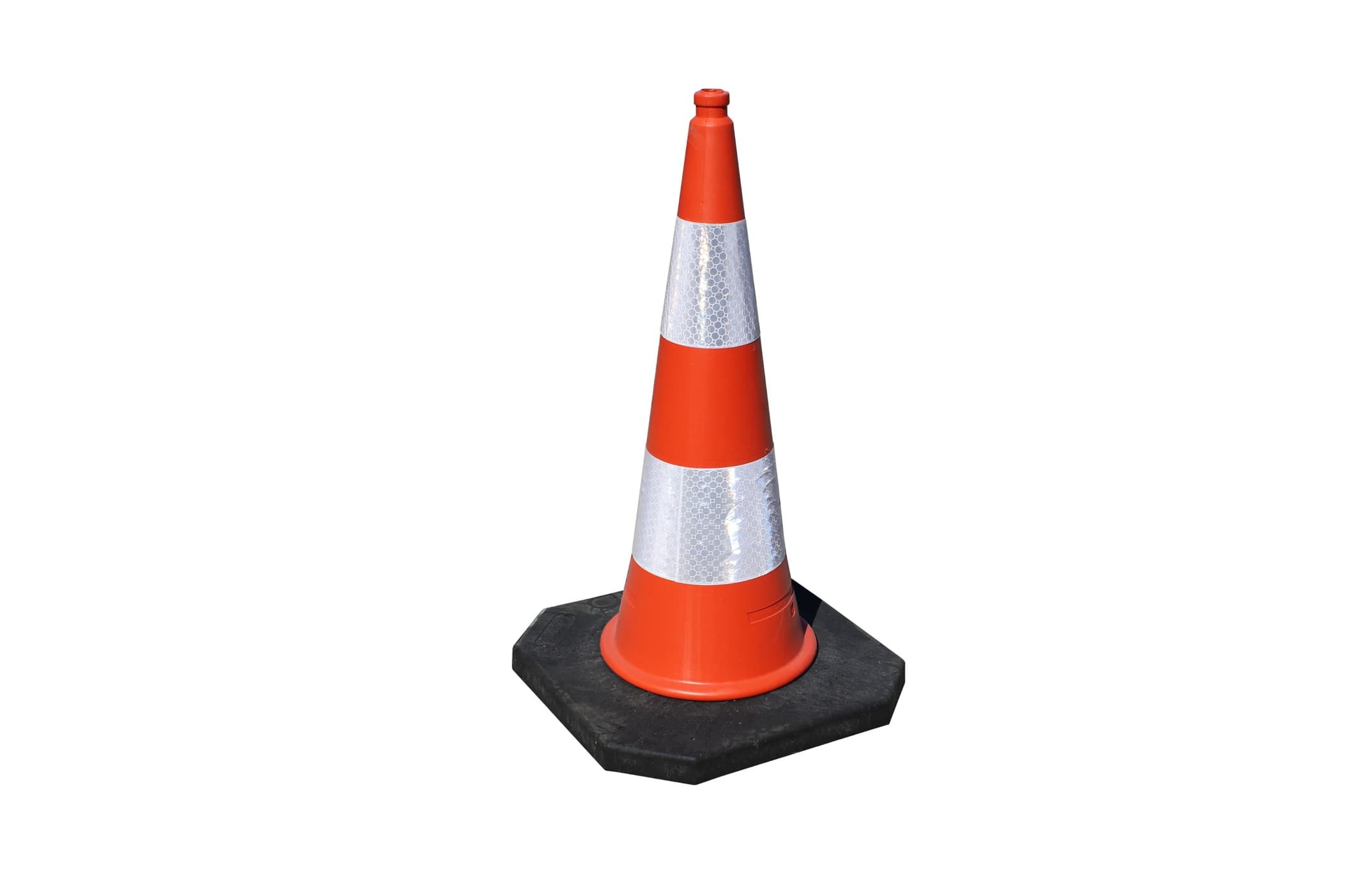 Pfosten und Verkehrsleitkegel